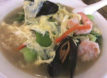 J4. Seafood Noodle Soup with Egg